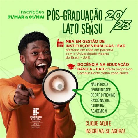 Ifro Oferta Vagas Em Duas P S Gradua Es No Campus Porto Velho Zona