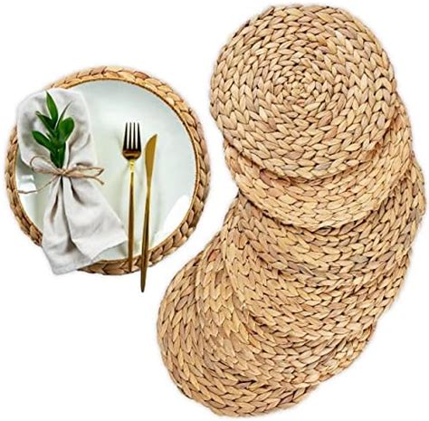 Amazon Round Placemats Set Of Woven Placemats Rattan