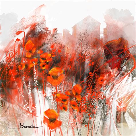 Tableau Coquelicots Uvres D Art Originales Ditions Limit Es Et