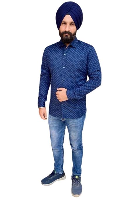 Men Printed Cotton Shirt Casual Full Sleeves At Rs 600 In Yamuna