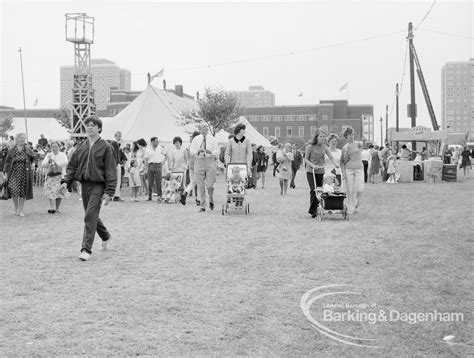 Dagenham Town Show 1969 Showing Visitors In Main Avenue With Marquee