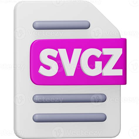 Svgz File Format D Rendering Isometric Icon Png