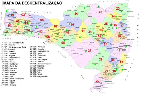 Mapa Do Estado De Santa Catarina Tu71 Ivango