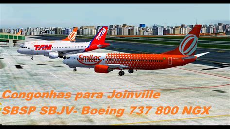 Fsx Atc Boeing Ngx Gol Smiles Congonhas Para Joinville