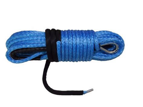 Blue 12mm30m Synthetic Winch Ropeplasma Ropeatv Winch Accessories