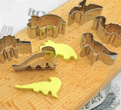 6 Pcs Dinosaur Cookie Cutter Set Dino Sandwich Cutter Etsy UK