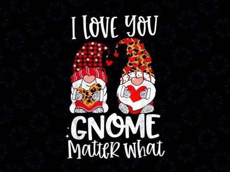 I Love You Gnome Matter What Png Buffalo Plaid Valentine S Day Png