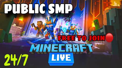 🔴free For All Public Smp Join Now 😎 Minecraft Survival Live🔴 Anyone