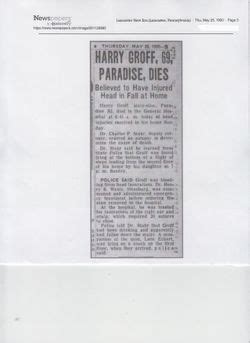 Harry Shaub Groff 1881 1950 Mémorial Find a Grave