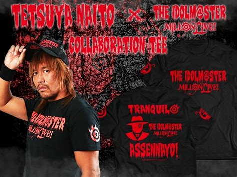 【未使用】新日本プロレス ロスインゴevil・bushi・sanada・高橋ヒロム 内藤哲也×アイドルマスター ミリオンライブ！tシャツ