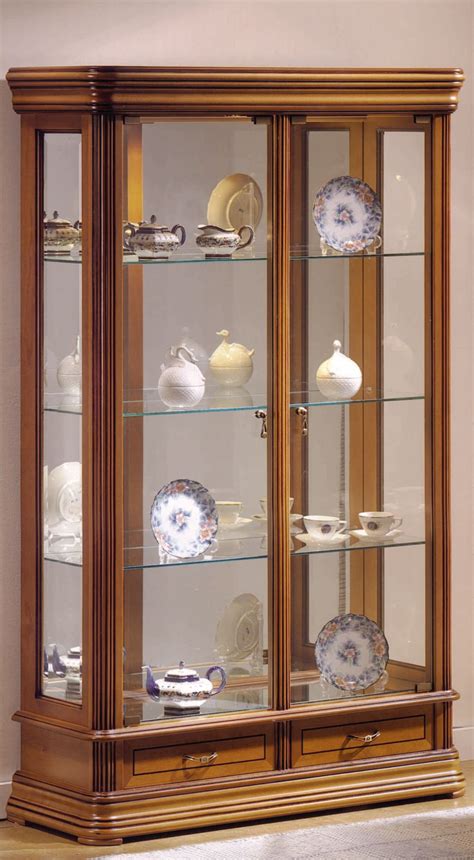 Home Corner Cabinet With Pelmet Glass Display Case Oak Dark Oak Or