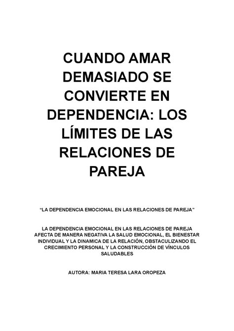 Dependencia Emocional En Parejas Causas Consecuencias Y Estrategias