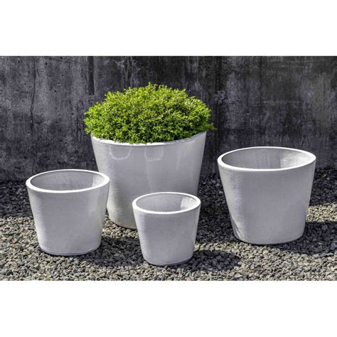 Ceramic Modern Portale Planter White Pots Kinsey Garden Decor