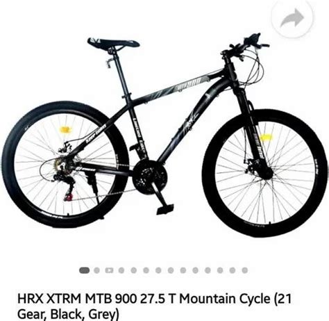 Hrx Xtrm Mtb 900 275 T Mountain Cycle 21 Gear Black Grey At