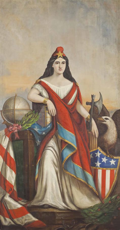 American School Probably New York 19th Century Goddess Of Liberty