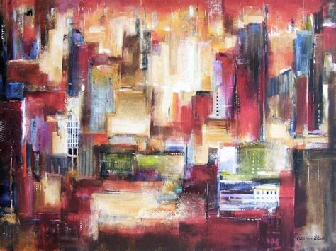 Abstract Cityscape Canvas Print Artist Enhanced Available City Vi