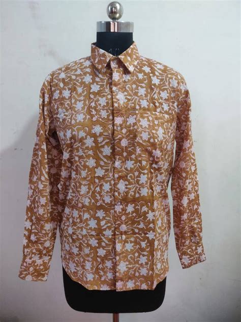 Printed Cotton Men Brown Casual Shirt, Full sleeves at Rs 400 in Jaipur