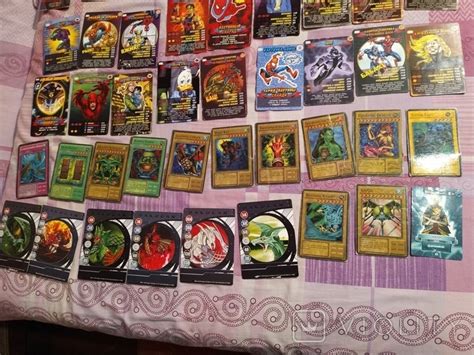 Карточки "Человек паук Герои и Злодеи" 81шт + Yu Gi oh 12 + Bakugan 6 ...