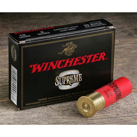 Winchester Double X Magnum Buckshot 12 Gauge 2 34 00 Buck 5 Rounds