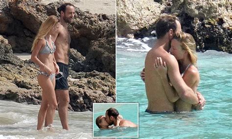 All loved up James Middleton and his fiancée Alizée Thevenet frolick