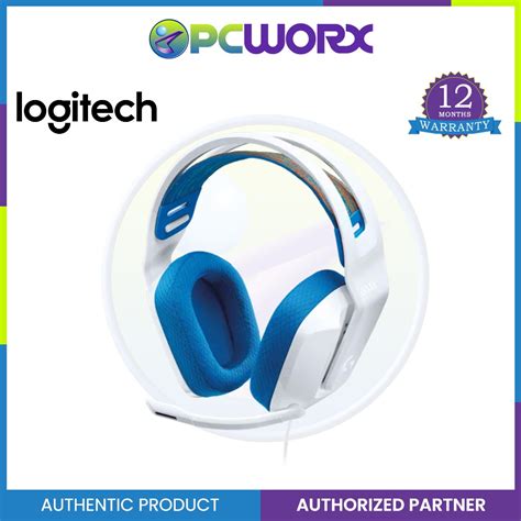 Logitech G335 Wired Gaming Headset White With Flip To Mute Microphone 3 5mm Audio Jack Memory