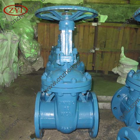 Din Pn16 Pn25 Pn100 Cast Steel Wcb Flanged Rf Gate Valve ชาวจีน Din Gate Valve Pn16 Gate Valve