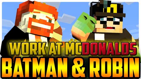 Minecraft Robin Works At MCDonalds Batman And Robin YouTube