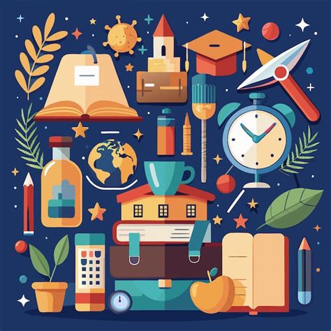 Premium Vector Colorful Illustration Of Various School And Education