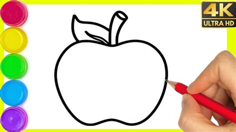 How To Draw A Apple Apple Drawing Easy Step By Step Simple Drawing