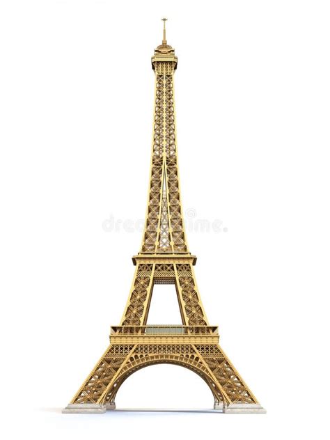 Torre Eiffel Aislada En Blanco Stock De Ilustraci N Ilustraci N De