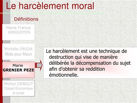 PPT Le harcèlement moral au travail PowerPoint Presentation free