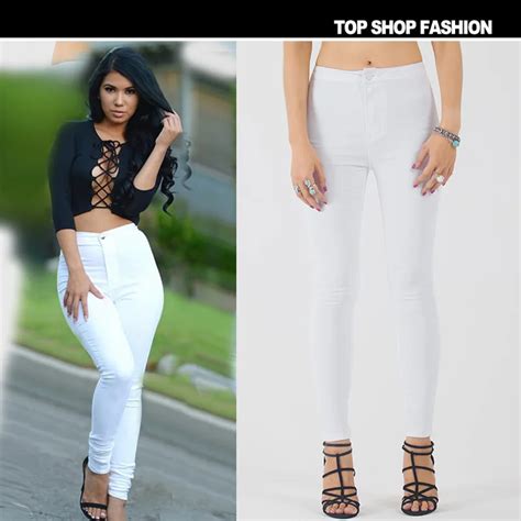 Summer Style White Hole Skinny Ripped Jeans Women Jeggings Cool Denim