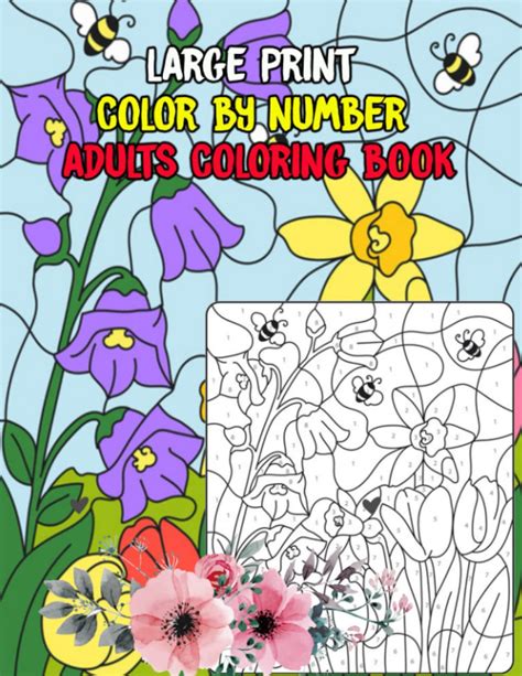 Buy Large Print Adults Color By Number Coloring Book An Adult Color By