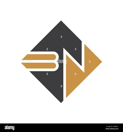 Initial Bn Letter Logo Vector Template Design Creative Abstract Letter