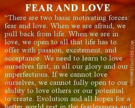 Quotes About Fear And Love 573 Quotes