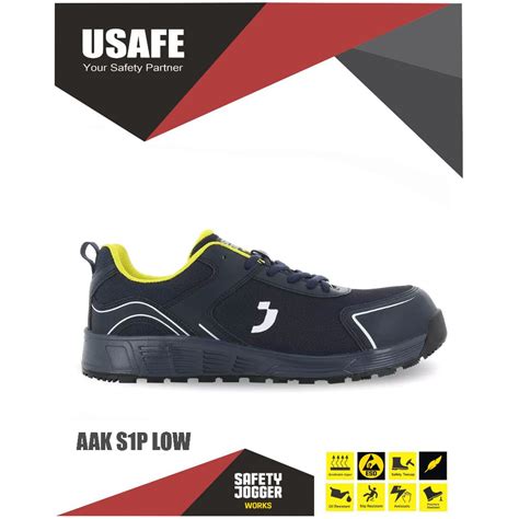 Jual GARANSI TUKAR Sepatu Safety Jogger AAK S1P Low Dark Blue