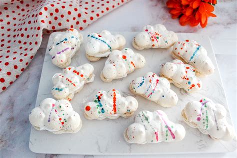 Colorful Cloud Macarons With Template Sprinkles Scribbles