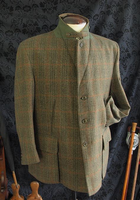 Mens John Brocklehurst Double Twist Thornproof Tweed Norfolk Shooting