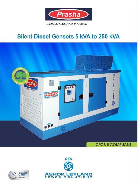 Ashok Leyland 50 Kva Silent Generator Rated Voltage 380v 440v