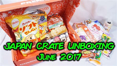 June 2017 Premium Japan Crate Unboxing And Taste Test Youtube