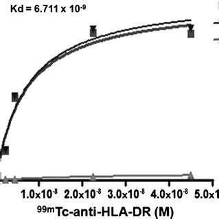 Saturation Binding Curve Of M Tc Labelled Anti Hladr Mab To Daudi