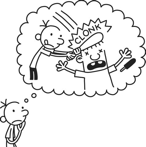 Greg Heffley Con Rowley Jefferson Coloring Pages Diary Of A Wimpy Kid