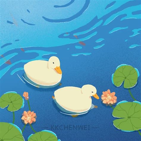 Artstation Duck Kk Chenwei Duck Wallpaper Kawaii Wallpaper