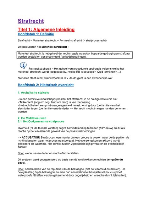 Concl Samenvatting Strafrecht Strafrecht Titel