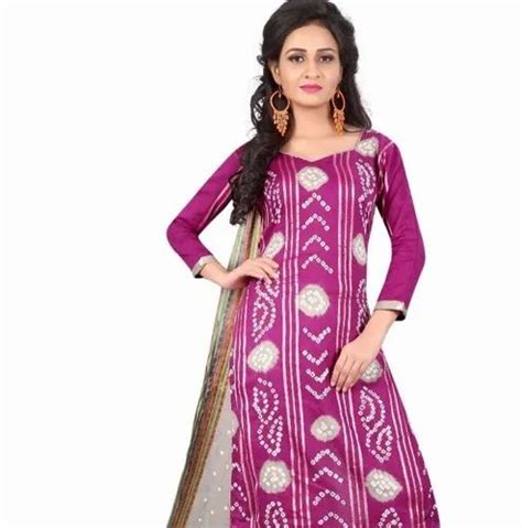 Cotton Bandhani Suit At Rs Piece In Surat Id