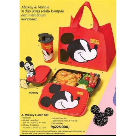 Jual Mickey Minnie Meal Set Tupperware Mickey Lunch Box Tupperware