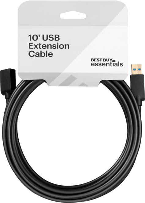 Best Buy Essentials™ 10 Usb A 30 Male To Female Extension Cable Black Be Pc3a3a10 Best Buy