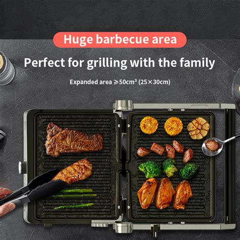 Xl Steak Griddle Grill Detachable Digital Contact Grill Sandwich Press