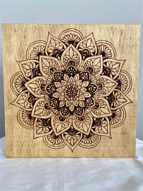 Free Shipping Woodburning Woodart Woodburn Mandala Wood Burning Crafts Wood Burning