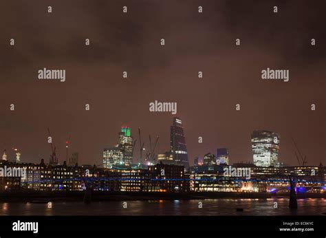 City of London skyline at night Stock Photo - Alamy